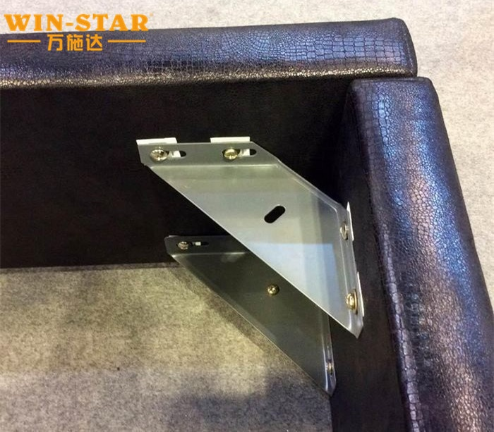 Heavy duty structural support bracket for metal bed frames