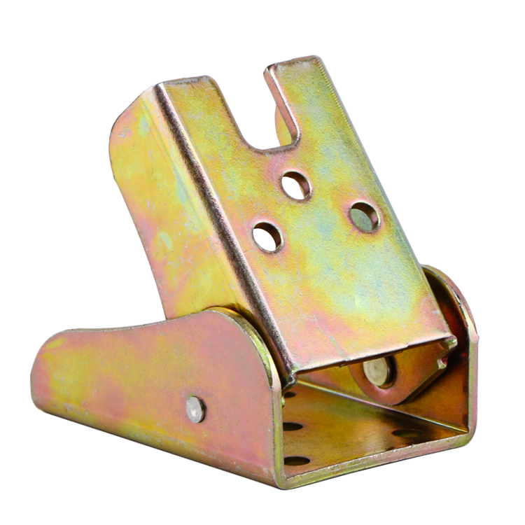 Folding connectors Folding hardware Accessories (8) Side profile of the folding hardware displaying the internal spring mechanism and metallic luster