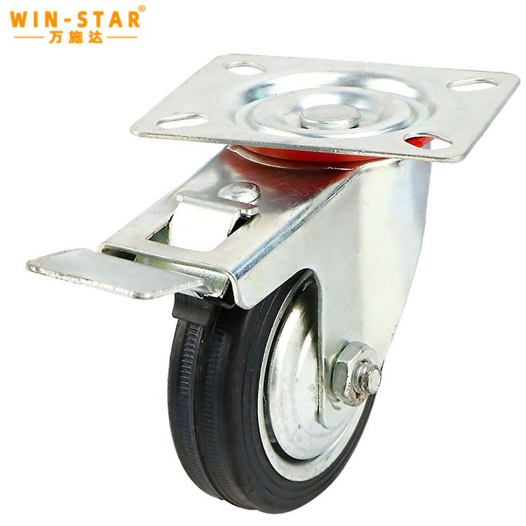 Dual-locking brake caster Dual-locking brake caster for industrial equipment stability