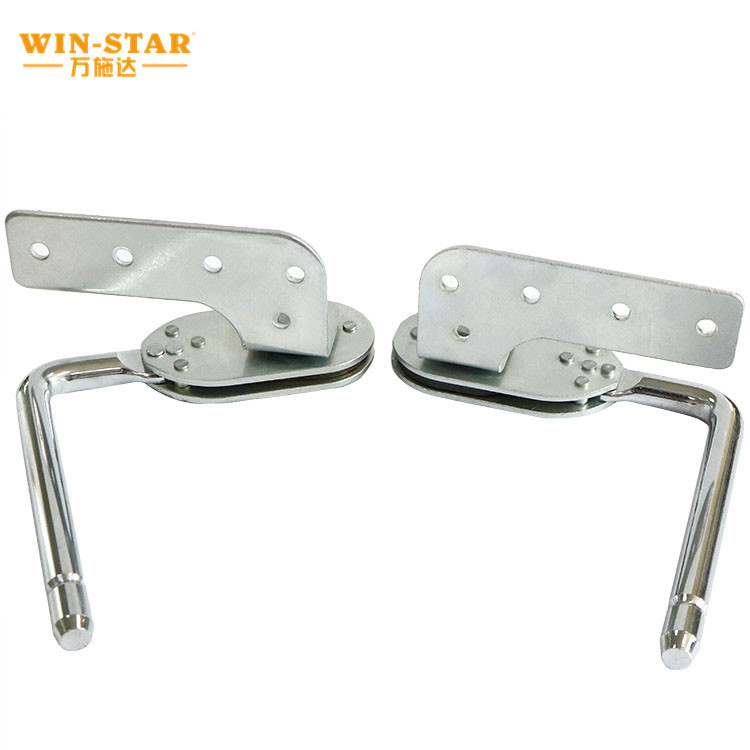 ZD-J005 factory direct metal headrest hinge showing 90 to 180 degree articulation