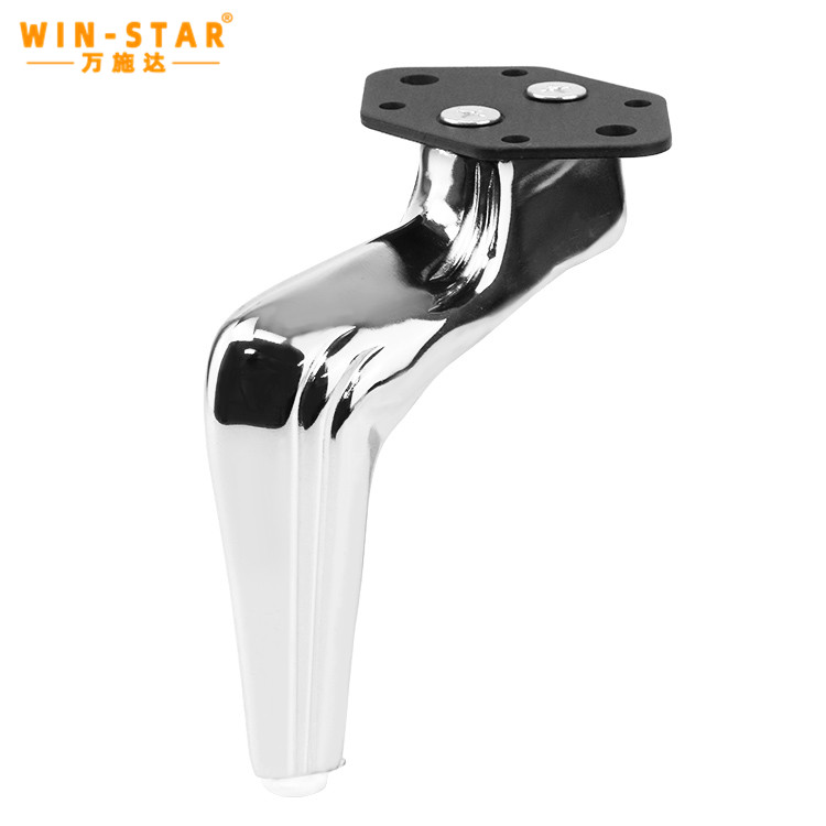 Metal Sofa Legs Mounting Plate Pre-drilled mounting plate on modern metal sofa legs for easy assembly