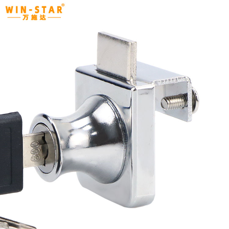 DL407 Drawer lock Side profile showcasing the solid lock tongue and precision zinc alloy construction