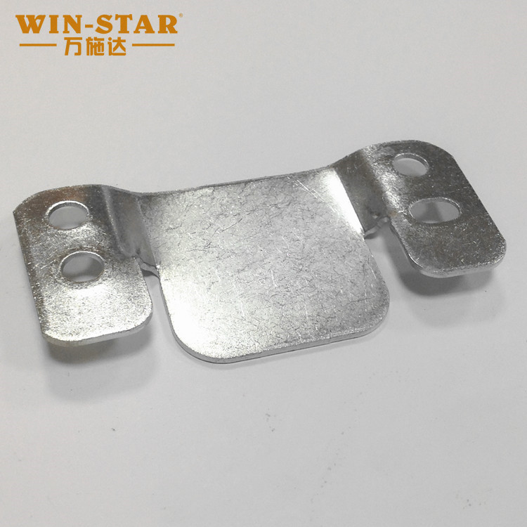 Heavy-duty metal furniture connecting piece for modular sofas Heavy-duty metal furniture connecting piece for modular sofas showing interlocking design