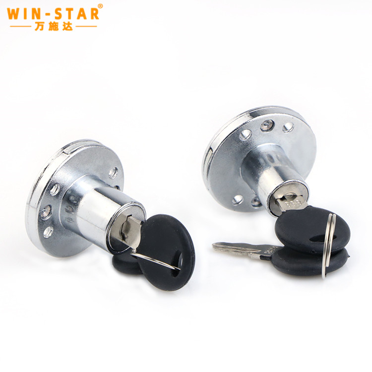 DL109-16-19 Cabinet lock (7) Punch-free installation design for 5-8mm glass showcase doors