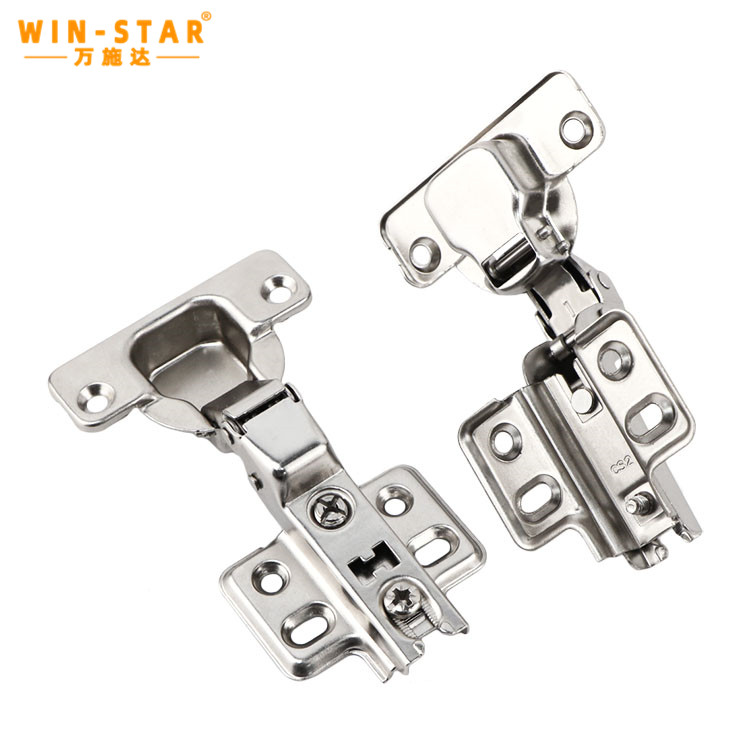 DKC3 Cabinet hinge soft close (3) Enlarged pressed area mounting plate for enhanced structural stability