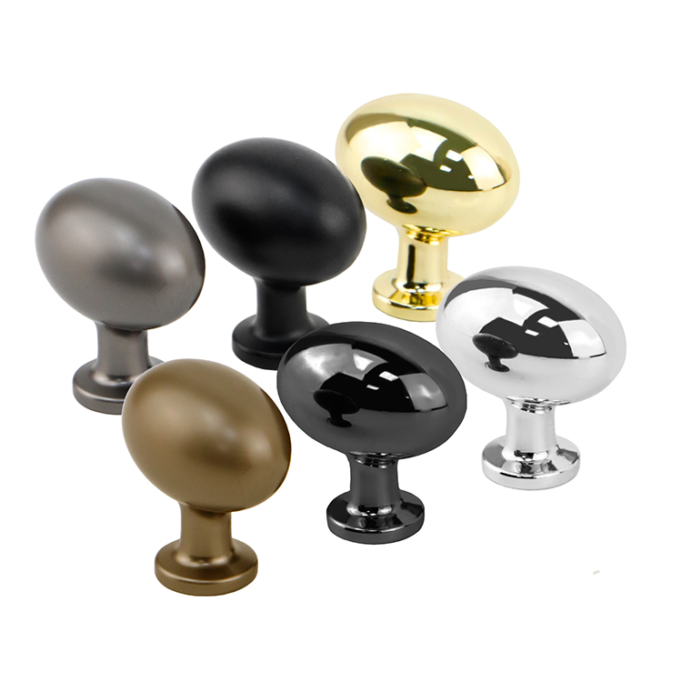 Brushed brass bathroom vanity knobs with moisture resistant finish
