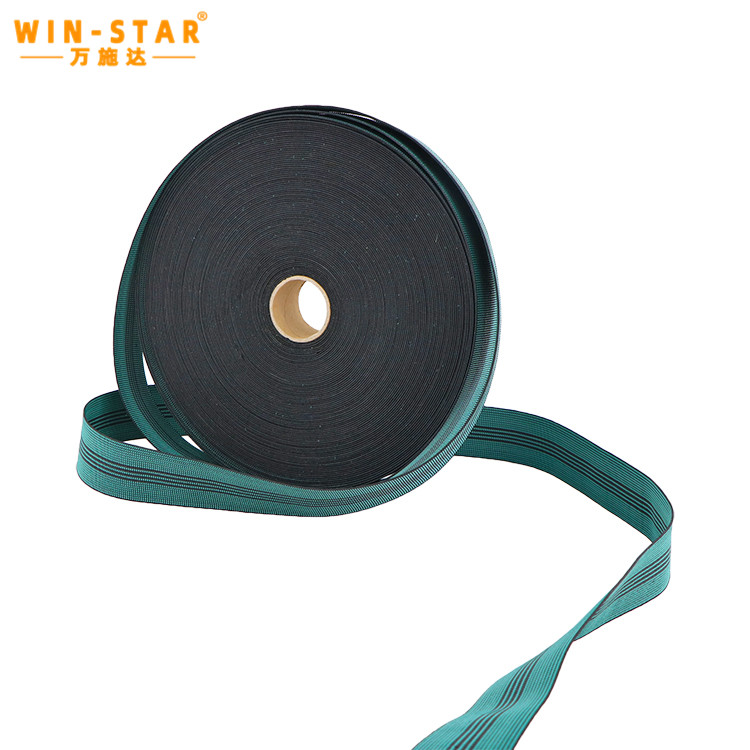 WINSTAR 50mm green elastic sofa webbing roll for structural furniture support