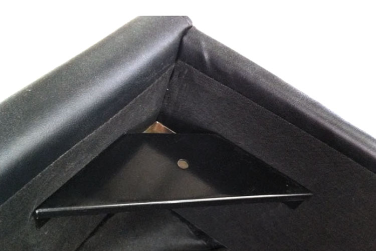 Triangle bed frame support bracket black sprayed finish