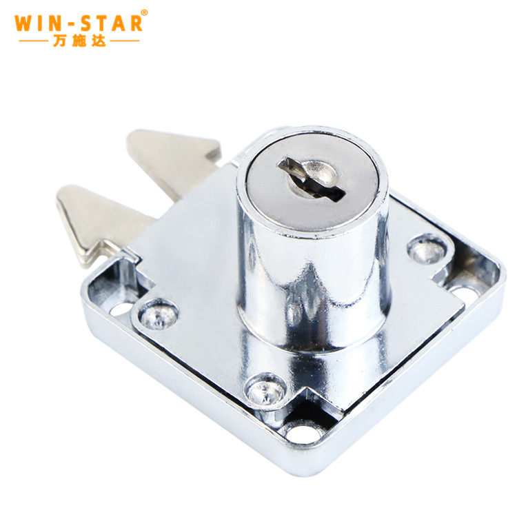 ZD-DL202 Drawer lock (2) Polished Steel Surface Treatment for Drawer Locks