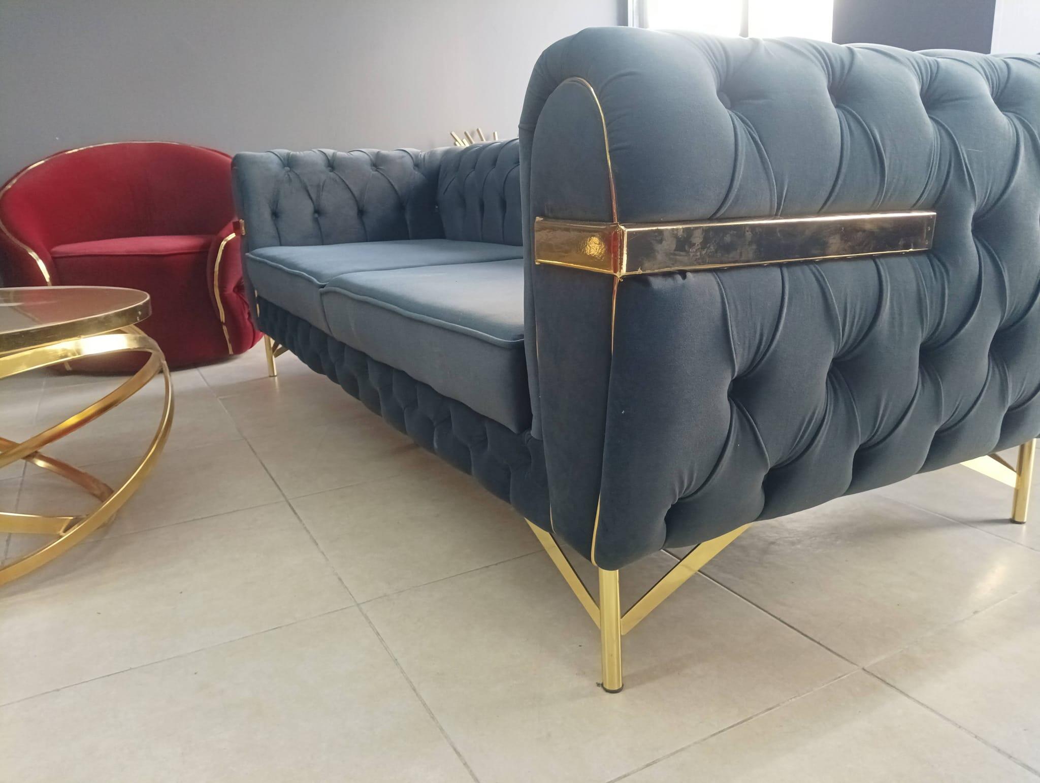 ZD-N200 应用图 (2) Application of metal legs on a contemporary living room sofa