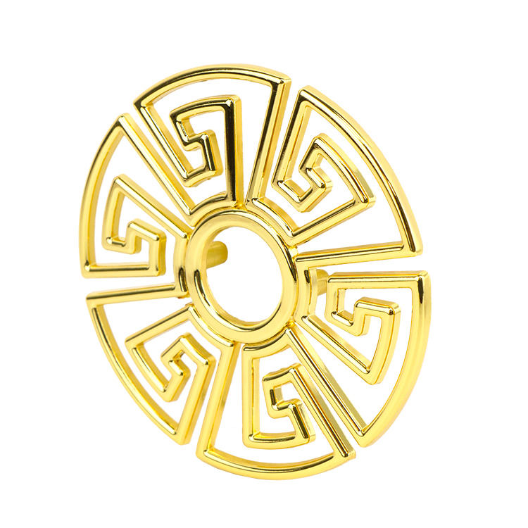 Durable Furniture Trim Buttons Thickened electroplated gold finish on the zinc alloy furniture medallion