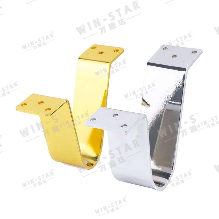 Bulk packaging of V shape metal furniture legs demonstrating secure transit preparation