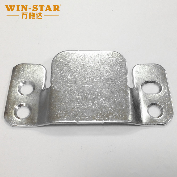 Universal mounting holes on furniture connector Universal mounting holes on furniture connector for fast assembly line installation