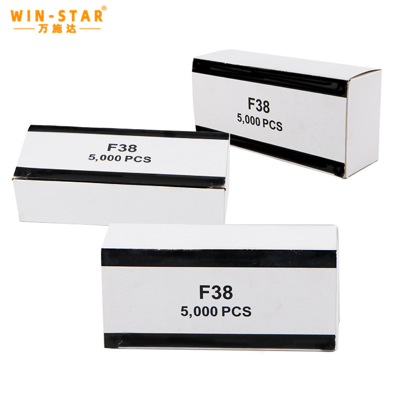 F38 standard brad nails compatible with pneumatic furniture staple guns