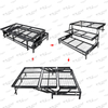 WINSTAR Folding Bed Strong Frame Portable Bed with Wheels Office Metal Modern Bed