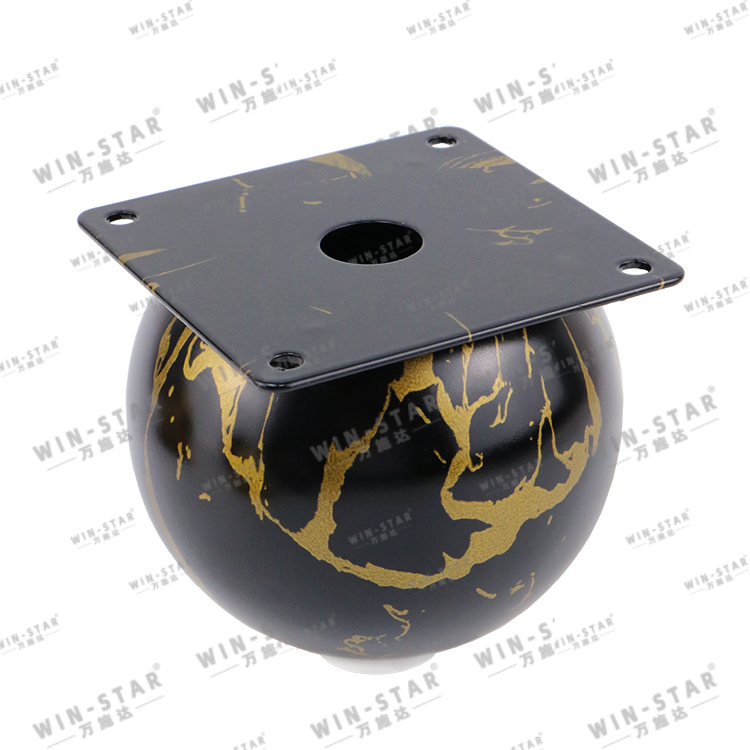  Furniture Accessories Furniture Legs Ball Shape Steel Couch Leg Furniture Base Round Gourd Golden Sofa Leg