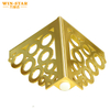 Modern Gold Color Triangle Sofa Legs with Flower Hollow Pattern Furniture Legs