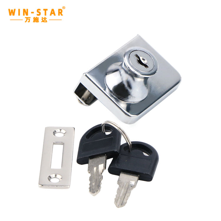 407 409 Cabinet Replacement Drawer Lock Glass Lock with spring bolt 2 keys