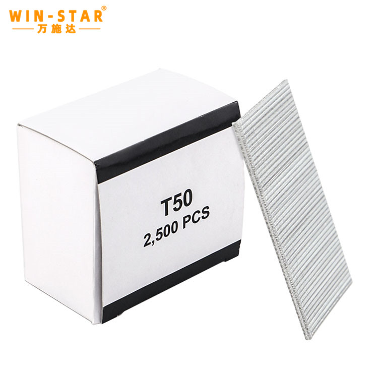 T50 nails 50mm Length Brads 16 Gauge Galvanized Industrial T Brad Finish Nails