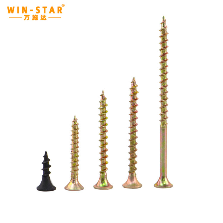 Carbon Flat Bugle Head Gypsum Self Tapping Drywall Screw Black Phosphated