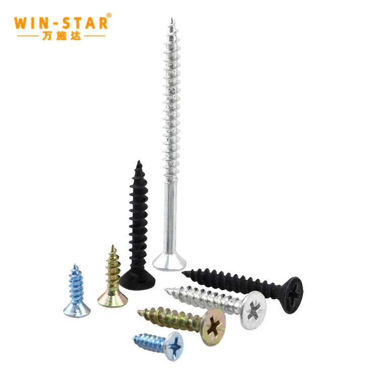 Self Tapping Yellow Zinc Polish Phillips Flat Countersunk CSK Head Chipboard Screws For Wood chipboard screw