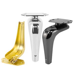 Cheap Furniture Fittings Metal Straight Golden Sofa Legs for TV Cabinet