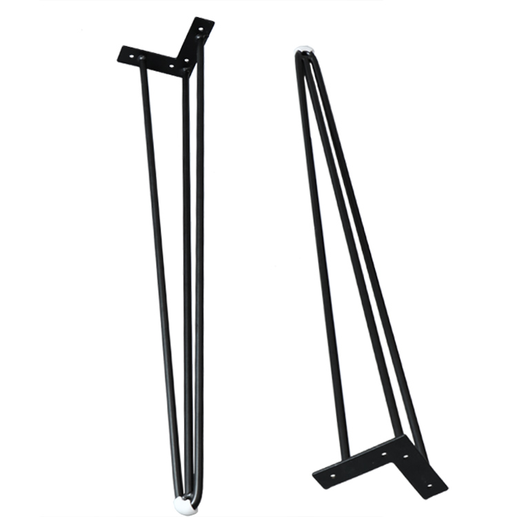 Furniture Accessory 150mm Black Triangle Hairpin Dining Chair Sofa Bed Legs