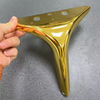 Cheap price furniture parts metal L shape golden sofa leg for bed