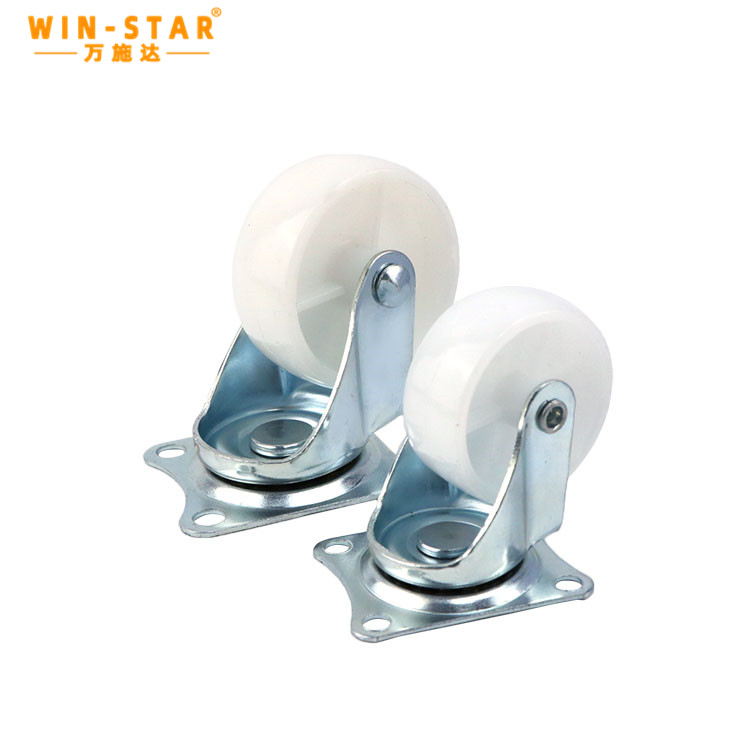 PVC bearing 40KG 2 inch light white PP universal wheel
