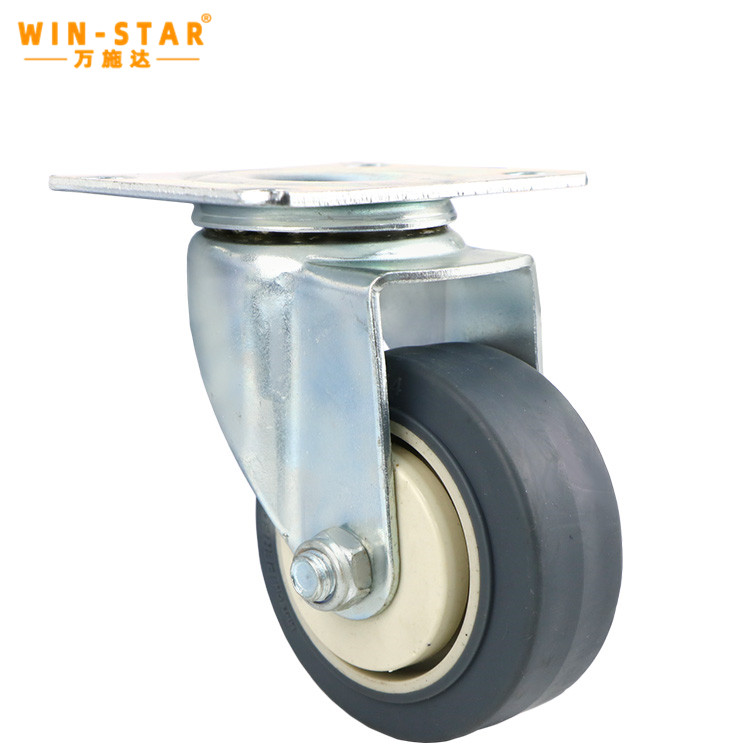 Heavy Duty TPR High elastic casters Castor Wheel 5 Inch Noiseless Castors