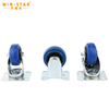 Low Noise Industrial Cart Steel Castor Wheel 3/4/5Inch Soft Rubber Caster Wheel