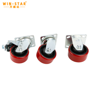 4''5''6''8'' Heavy Duty Caster Wheel Solid Rubber Caster Industrial Hand Truck Castors 