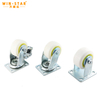  Heavy Duty Plate Caster Soft Rubber Swivel Industrial Caster for Trolley