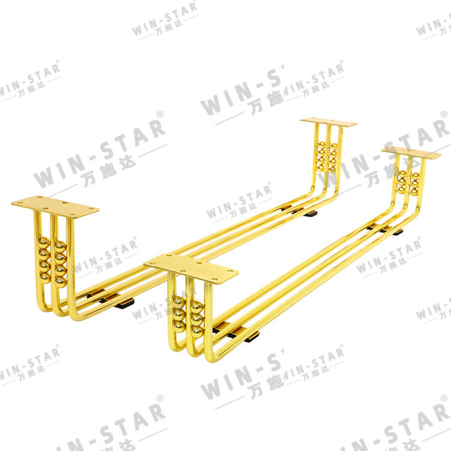 WINSTAR Hotsale Furniture Parts Metal 150mm Rod Golden Sofa Bed Legs With Balls