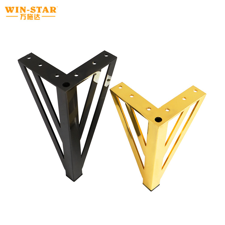 Coffee Table Triangle Chrome Legs Replacement Sofa Leg Furniture Support Leg for Cabinet