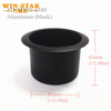 WINSTAR 102*80*65mm Wholesale Aluminum Black Cup Holder for Table Cinema Chair Cup Holder