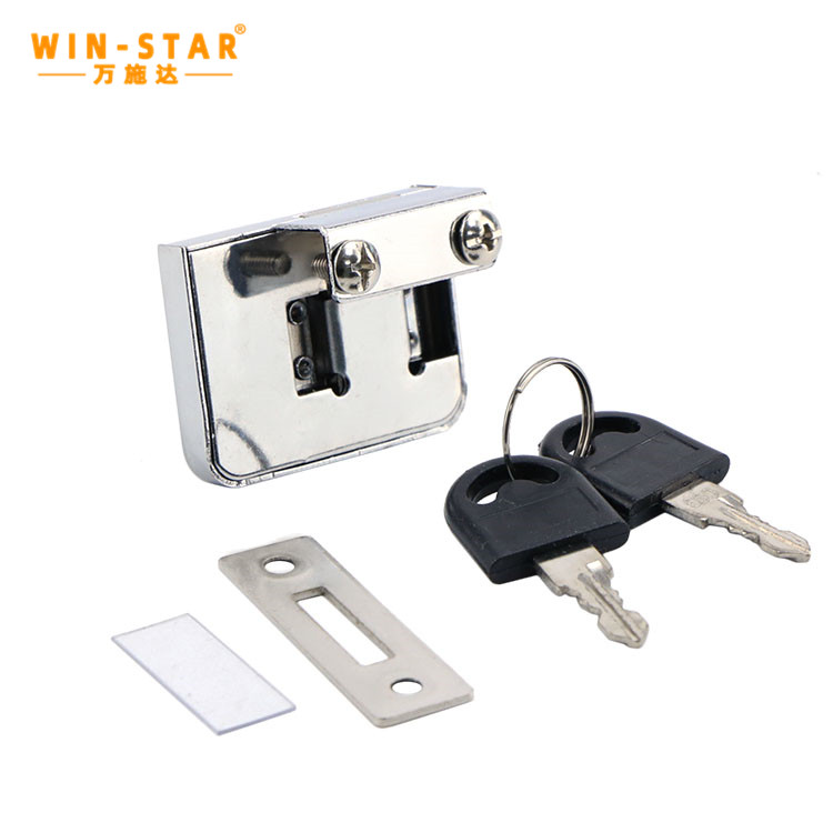 407 409 Cabinet Replacement Drawer Lock Glass Lock with spring bolt 2 keys