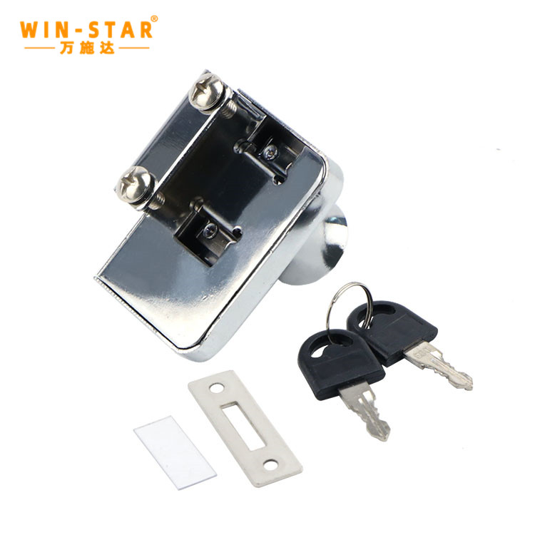 407 409 Cabinet Replacement Drawer Lock Glass Lock with spring bolt 2 keys