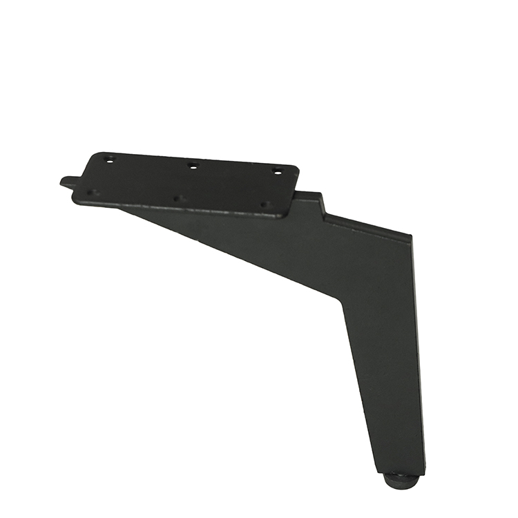 Factory Supply Metal L Shape Black Color Furniture Sofa Legs for Bed Chair