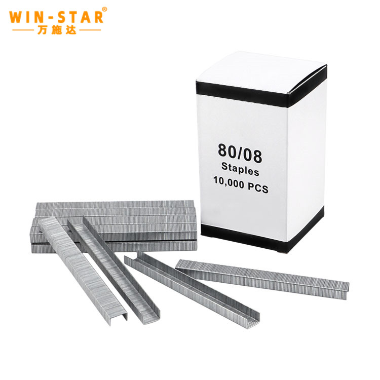 21 Gauge 8008 Fine Wire Industry Staples 1/2 Inch Crown 80 Series Staple Pin
