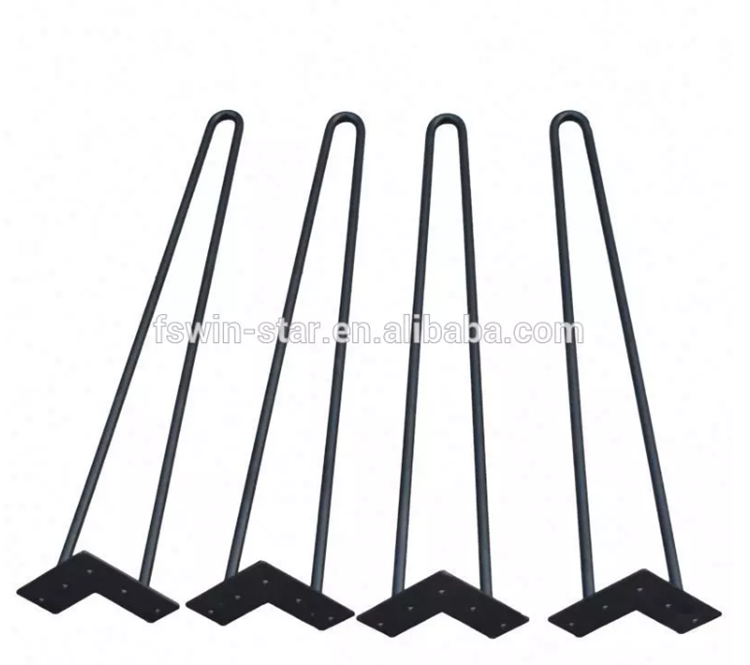 Furniture Accessory 150mm Black Triangle Hairpin Dining Chair Sofa Bed Legs