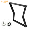 Hot Rolled Iron Rectangular Wrought Metal Brushed Leg for Dining Table