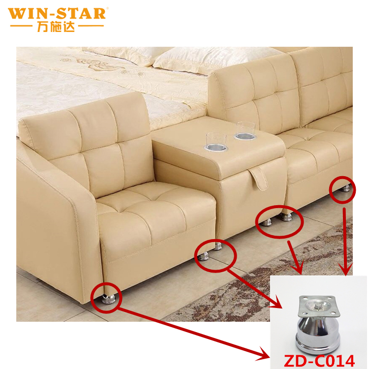 WINSTAR Furniture Accessories Chrome Metal Feet Iron Sofa Leg