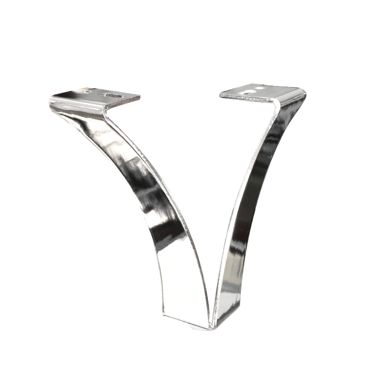 ZD-N137 furniture accessory metal V shape modern cheap sofa leg