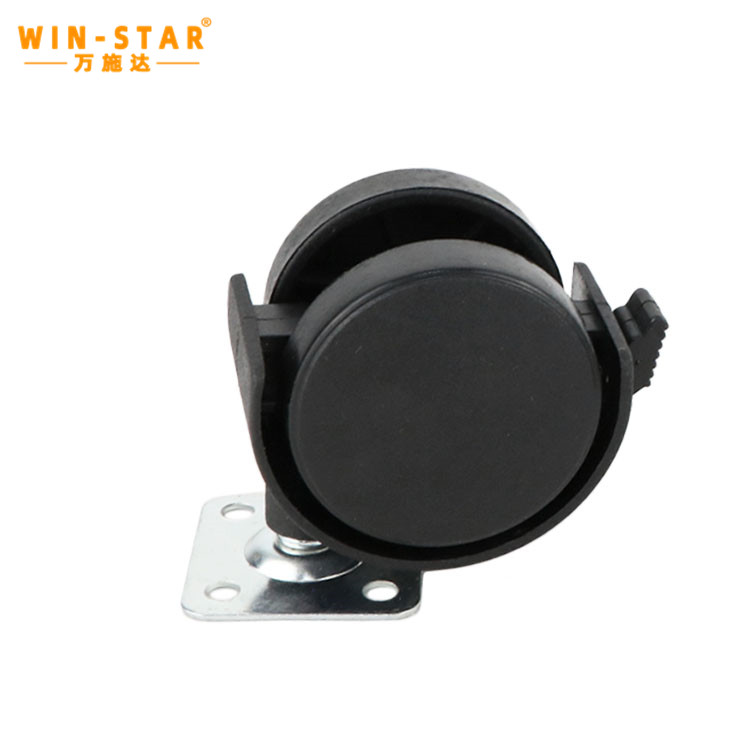 Silent casters Nylon universal casters Shelf roller with break