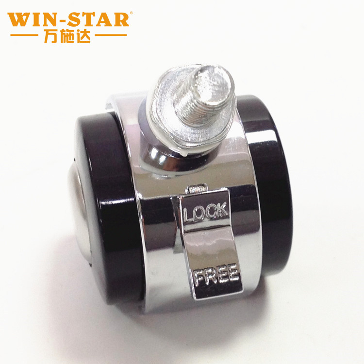 Universal wheel 1.5 inch M8 screw alloy caster with brake