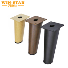 Factory Supply Pipe Oblique Wooden Color Metal Sofa Legs for Furniture