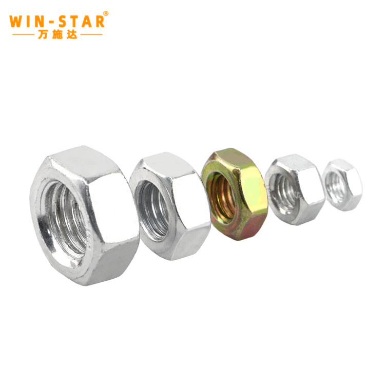 China Manufactured M8 M10 M14 Galvanized Din934 Hex Nuts