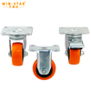 Orange 3/4/5 Inch Castor Wheels Industrial Nylon Steel Outdoor wheel