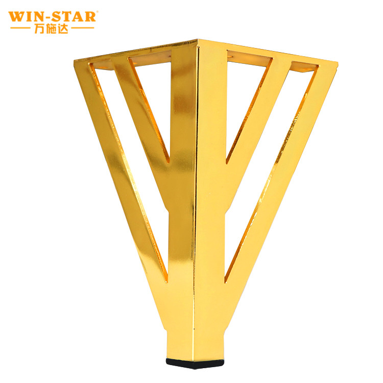 Coffee Table Triangle Chrome Legs Replacement Sofa Leg Furniture Support Leg for Cabinet